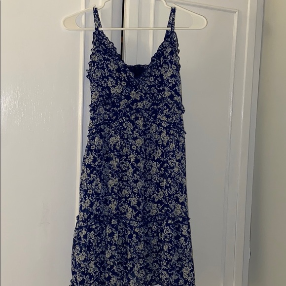 Navy and white floral dress - Picture 1 of 5